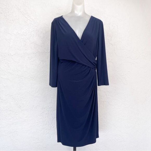 Lauren Ralph Faux Wrap Dress - Picture 2 of 7